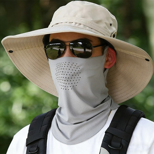 Fisherman <b>Hat</b> 12cm Wide Brim Sun Protection UV Shield Outdoor Fishing Breathable Waterproof Quick Dry Foldable <b>Summer</b> Adult <b>Hat</b> - Product Image 1