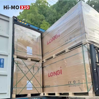Panel Surya Longi Hi-MOX10 LR8-66HVDF 640-665M N-Type TOPCon Bifacial Monocrystalline Kaca Tempered 645W 650W Harga Terlaris