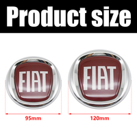 Pour FIAT 600 Panda Pulse Mobi 500X Tipo 1Pc 95mm 120mm 3D ABS Emblème de voiture Badge Logo avant Pare-chocs arrière Coffre arrière Autocollant