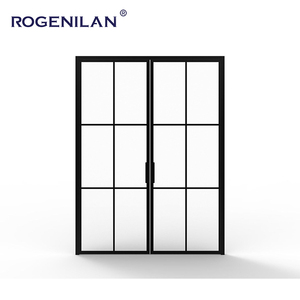 ประตูกระจกฉนวนกันความร้อนเชิงพาณิชย์ Rogenilan 2025 อลูมิเนียมมาตรฐาน 180 องศา แบบสองบาน สำหรับภายนอกอาคาร เหมาะสำหรับร้าน <span class=keywords><strong>KFC</strong></span> - Product Image 3