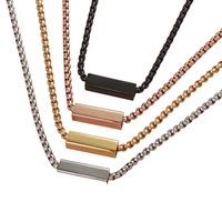 Collier en acier inoxydable personnalisé pour homme et femme, gravure laser, acier inoxydable noir, or, argent, réglable, bijoux de couple