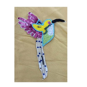 Parche de Pájaro Decorativo de Chenilla Hecho a Mano de Alta Calidad, Parche de Lentejuelas para Ropa, Bolsos, Vestidos, Parches Decorativos para Exportación - Product Image 1