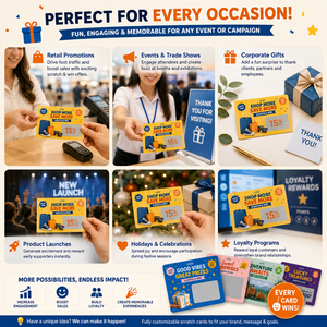 Factory Custom Retail Shop Promotion Scratch <b>Cards</b> Secure Opaque Shopping Thank You Scratch Off Win Reward <b>Card</b> with Custom Logo - Product Image 6