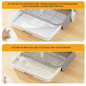 <span class=keywords><strong>Toilette</strong></span> écologique pour chiens de petite taille et chiots, anti-crottes et anti-urine, bac à litière pour animaux de compagnie en PP, contrôle efficace des odeurs, style tiroir pour Teddy - Product Image 3