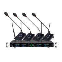 Système de microphone sans fil professionnel UHF à 4 canaux R-0509