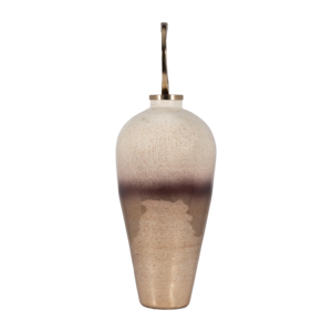 Vaso Decorativo in Vetro con Coperchio a Spirale in Metallo, Vaso Alto per Fiori, per Soggiorno, Arredamento Casa, Decorazione Camera da Letto - Product Image 3