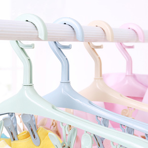 Multi Functional Clothes Hanger With 8 Clips For Underwear And Socks Non Slip Drying Rack Hook Type Nordic Colors - Product Image 2