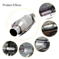 Convertidor catalítico universal de 2.5 pulgadas compatible con EPA, con puerto para sensor de O2, alto flujo, 400 celdas, acero inoxidable de alto rendimiento, compatible con 53005