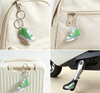 Porte-clés poupée en toile pour femme, chaussures de sport Mini Hi Top, Tennis de table, 3d, bleu, rose, noir, blanc, cadeaux amusants