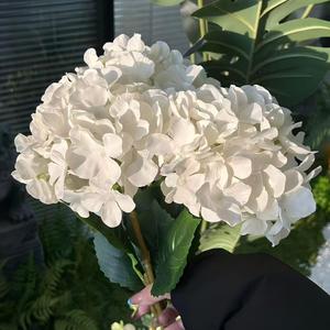 Realistico singolo grande seta bianca <span class=keywords><strong>viola</strong></span> ortensia fiori artificiali con steli lunghi decorazioni per la casa di lusso per interni esterni - Product Image 4