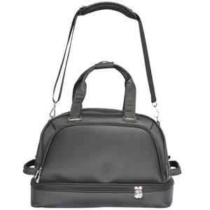 Bolsa de Golf Impermeable Estilo Boston Negra, Material PU, Cierre de Cremallera, Impresión de Logotipo Personalizado, Correa de Hombro Simple, 48*28*30cm - Product Image 4