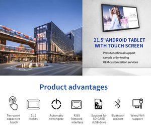 Màn hình cảm ứng LCD gắn tường cỡ lớn 21.5 inch, 4G LTE, POE, máy tính bảng tích hợp tất cả trong một với camera, độ phân giải 1920*1080, hệ điều hành Android 11 - Product Image 6