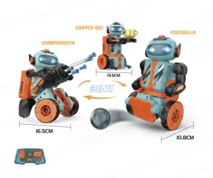 Robot time 220pcs DIY 3in1 2.4G R/C Programming Robot STEM Educational smart intelligent toys for kids