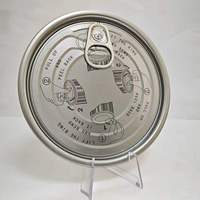 Bouchon à ouverture facile en argent 401 #   Fabricant de couvercles en fer blanc de 98,9 mm avec anneau de traction