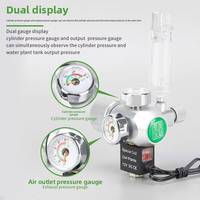 Régulateur de pression de CO2 12V DC pour aquarium, avec électrovanne, compteur de bulles et manomètre, pour aquarium planté