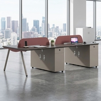 Poste de travail de bureau individuel moderne en bois avec cloison de séparation et bureau informatique, ensemble de mobilier personnalisable