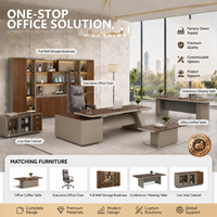 Bureau de direction en forme de L en panneaux de bois modulaires haut de gamme pour bureau moderne OEM ODM