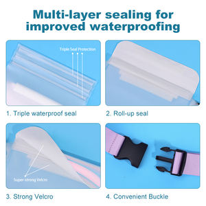 Custodia per telefono IP68 iridescente bolla di sapone impermeabile borsa per cellulare con cintura regolabile per uso da spiaggia - Product Image 5