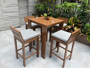 Комплект уличной мебели из алюминиевого сплава: стол и стулья, барные стулья и табуреты, водонепроницаемый, современный дизайн для использования во дворе - Product Image 3