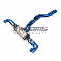 Système d'échappement Catback en titane bleu brûlé pour Audi RS Q8 4.0T V8 avec système d'échappement Valvetronic et télécommande