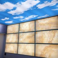 Plafond suspendu en tissu extensible, design de plafond faux en plastique créatif 2025