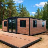 Maison Extensible Portable 3 Chambres - Maisons Conteneurs Pliables de 40 pieds, Conception Modulaire Préfabriquée Moderne et Finition de Luxe
