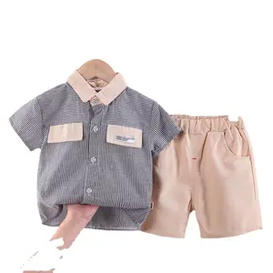 儿童供应商新设计精品婴儿运动服运动服服装经典男童服装套装系列精致风格