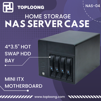 Boîtier NAS-4 à 4 baies |   Disque dur 3,5''/SSD 2,5'' à échange à chaud |   Carte mère MINI-ITX |   Ventilateur 12025 |   Solution de rangement pour la maison/le bureau