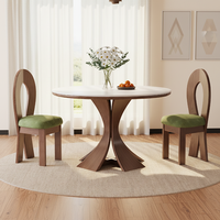 Table à manger en bois de style vintage, pour usage domestique, petit appartement, couleur noyer, style simple du milieu du siècle