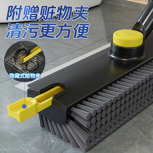Cepillo giratorio OEM de cerdas duras para limpieza de pisos a 360 grados, para limpieza de azulejos y huecos, con mango largo de acero inoxidable. - Product Image 4