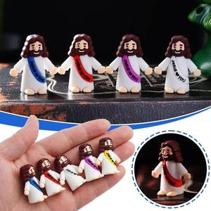 Mini Ornements Religieux de Pâques Personnalisés en PVC Écologique Peints à la Main - Jésus t'aime - Jouets en Gros - Petites Figurines de Jésus - Artisanat - Product Image 4