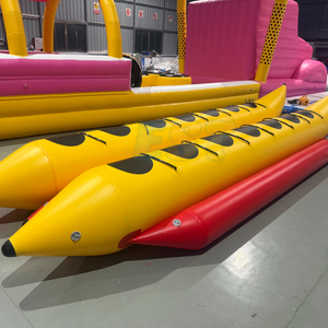 Bateau <span class=keywords><strong>banane</strong></span> gonflable pour 14 personnes, ponton flottant en PVC à double tube, tractable, pour jeux aquatiques, directement de l'usine - Product Image 3
