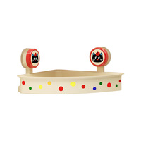 Kunststoff-Saugnapf Dreieckiges Regal Bohrfreies Wandmontiertes Aufbewahrungsregal für Badezimmer Moderner Minimalistischer Stil Spielzeug-Organizer