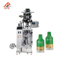 Machine d'emballage automatique VFFS pour sachets en forme de bouteille de miel de 10g, machine de remplissage double pour aliments, sacs en plastique et en papier