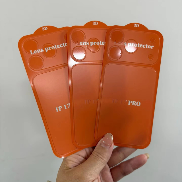 New Trendy 2in1 Anti-scratch Cheap Mobile Back Sticker for Iphone17promax Accessories Wholesale Lens Glass with Arc Edge