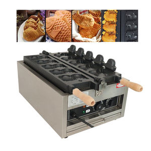 Электрическая вафельница QDMECH Taiyaki из нержавеющей стали с открытым ртом и антипригарным покрытием для молочного шоколада, 220 В - Product Image 1