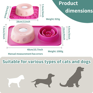 Bol à lécher anti-déversement en silicone pour chien avec ventouse, plateau détachable, tapis à lécher combiné, mangeoire lente et jouet d'enrichissement - Product Image 6