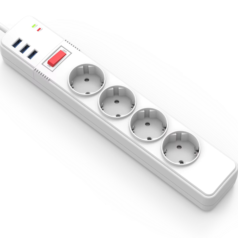 4 Outlet German Surge Protector with