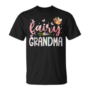 Camiseta floral mágica de Fairy Grandma para mujer, cuello redondo, manga corta, impresión digital, regalo de cumpleaños, ropa para fiesta de reunión familiar - Product Image 1