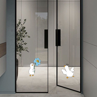 Nouvel autocollant animé de canard pour vitrine, salle de bain, réfrigérateur, salon, vitre, autocollant statique