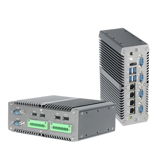 Intel Core I5 I7 4 Gigabit Ethernet Ports Rs232 Rs485 COM GPIO HD-MI LVDS Fanless Industrial Mini PC Computer for Industry