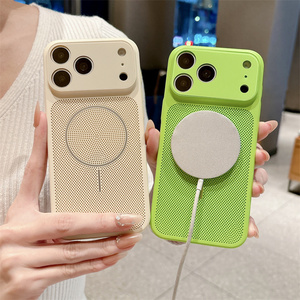 Funda Magnética Refrigerante de Panal para iPhone 17 16 15 Pro Max, Carcasa Trasera Mate Ventilada con Malla Transpirable y Cristal para Lente - Product Image 3
