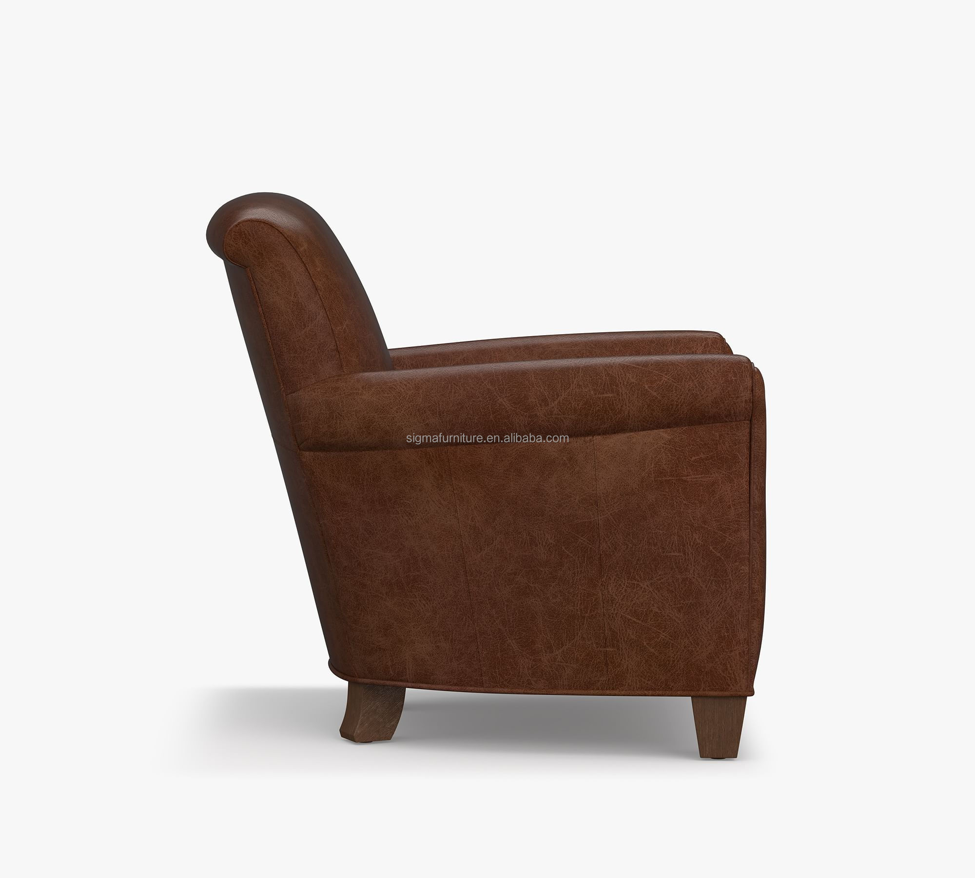 Popular modern complete vintage armchair for leather living room chaise high-end customization