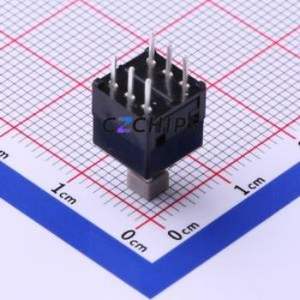 TK-6830-2 Push Button Switch Through hole Component (THT) Switch Double Pole Double Throw No Lock Square Plunger Through Hole - Product Image 2