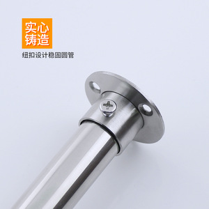 ราวแขวนตู้เสื้อผ้าสแตนเลสแบบติดผนัง  แบบไม่ถอดได้ สำหรับตู้เก็บของ - Product Image 1