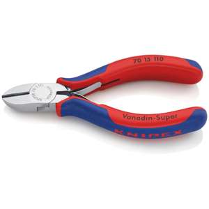 KNIPEX 70 15 110 cortador Diagonal con empuñaduras multicomponente cromado 110 mm - Product Image 1
