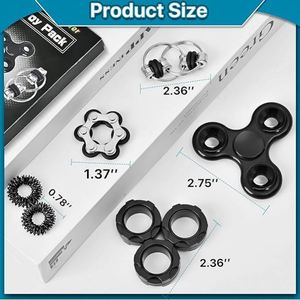 <b>Ring</b> Spinner <b>Fidget</b> Toy-Sensory Desk Gadget for Stress Relief & Focus Durable Plastic Non-Toxic Safe for Kids & Adults - Product Image 2