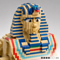 Blocs de construction Sphinx égyptien en micro-particules, jouet de puzzle DIY, modèle de bâtiments modernes en plastique ABS, pour les 14 ans et plus, ensembles en boîte colorée, unisexe