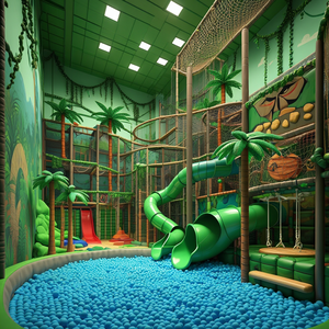 Soft Equipment Ball Pit para niños Small Playland Center Kids Indoor Playground Construction Play Set - Product Image 4