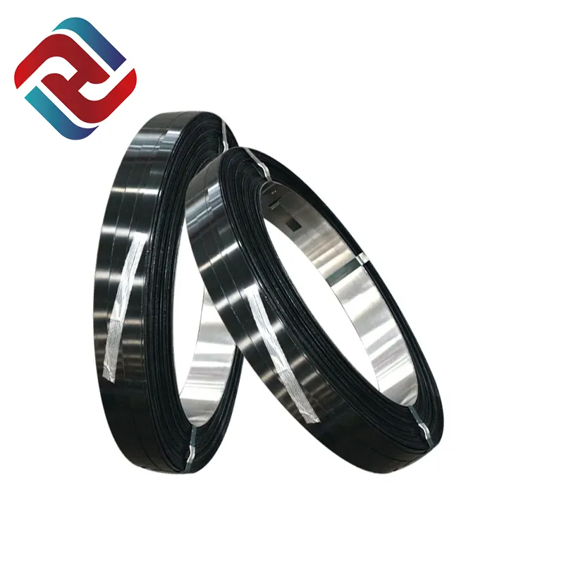 Free Sample 16mm 19mm 32mm Black Metal Strapping Band Steel Packaging Straps